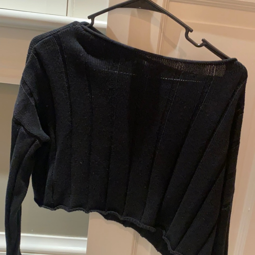 Cropped sweater, made from acrylic and cotton and size XS/S